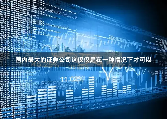国内最大的证券公司这仅仅是在一种情况下才可以
